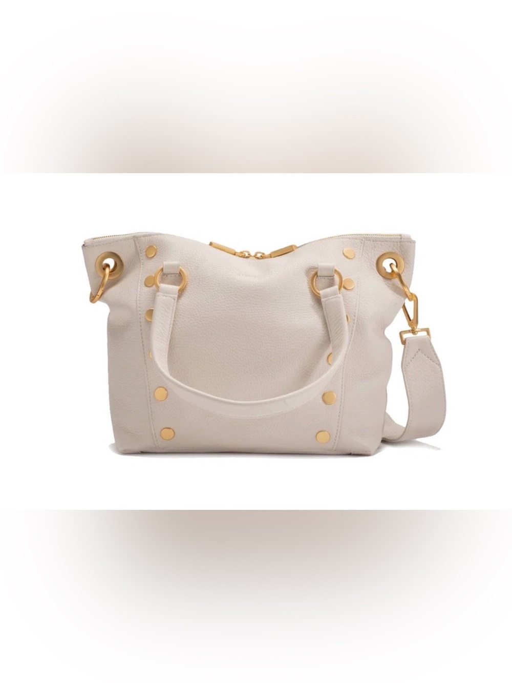 Hammitt Daniel Calla Bag. Lily White/Brushed Gold.